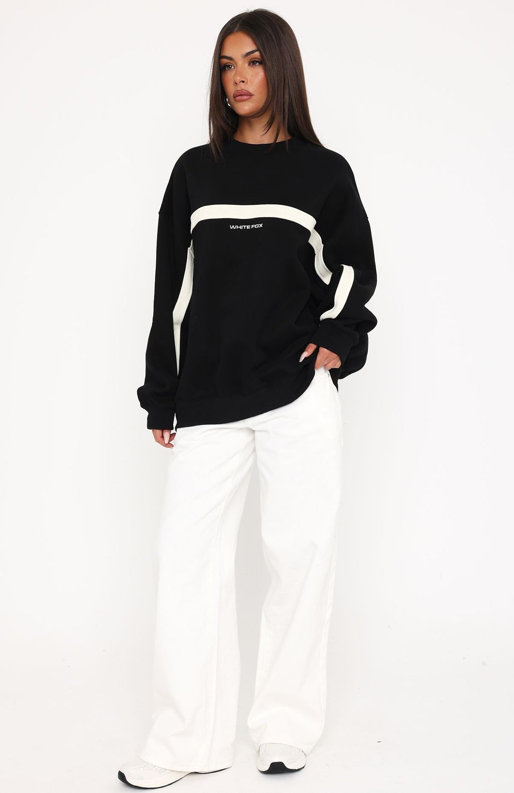 Take Another Chance Oversized Drop Shoulder Sweater Black