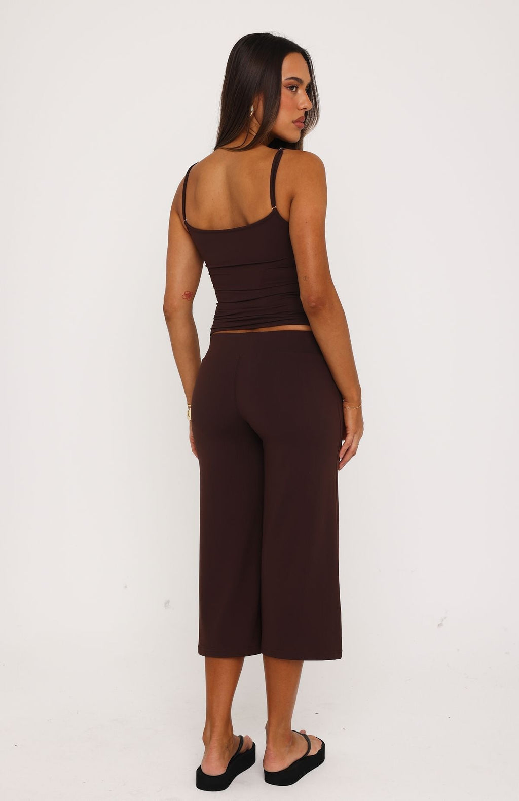 Can't Go Wrong Wide Leg Capri Chocolate