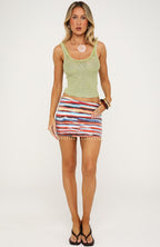 La Luna Beaded Knit Top Apple