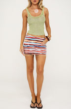Hard To Miss Mini Skirt Heat Stripe