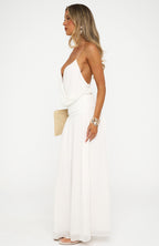 Peachy Keen Maxi Dress White