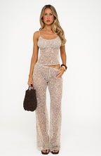 Horizon Sequin Top Coconut