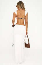 Spritz Club Maxi Skirt White