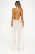 Sundrenched Haze Sequin Maxi Dress Coconut