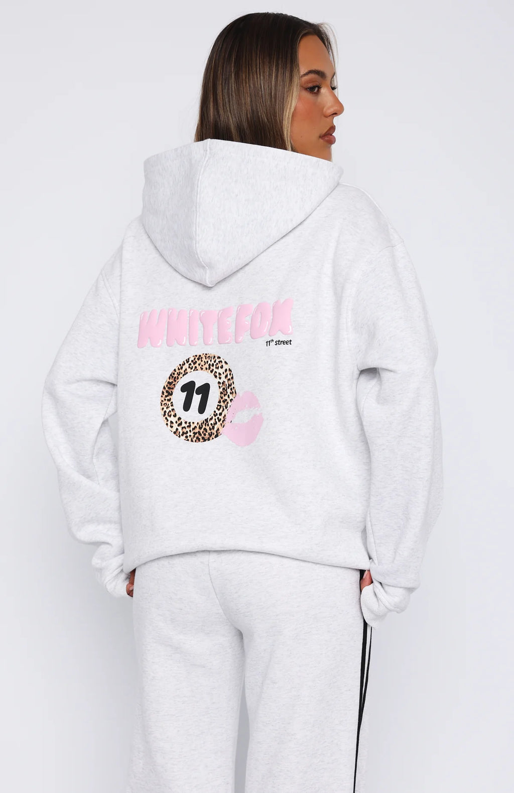 11th Street She's So Lucky Oversized Hoodie Leopard Splice