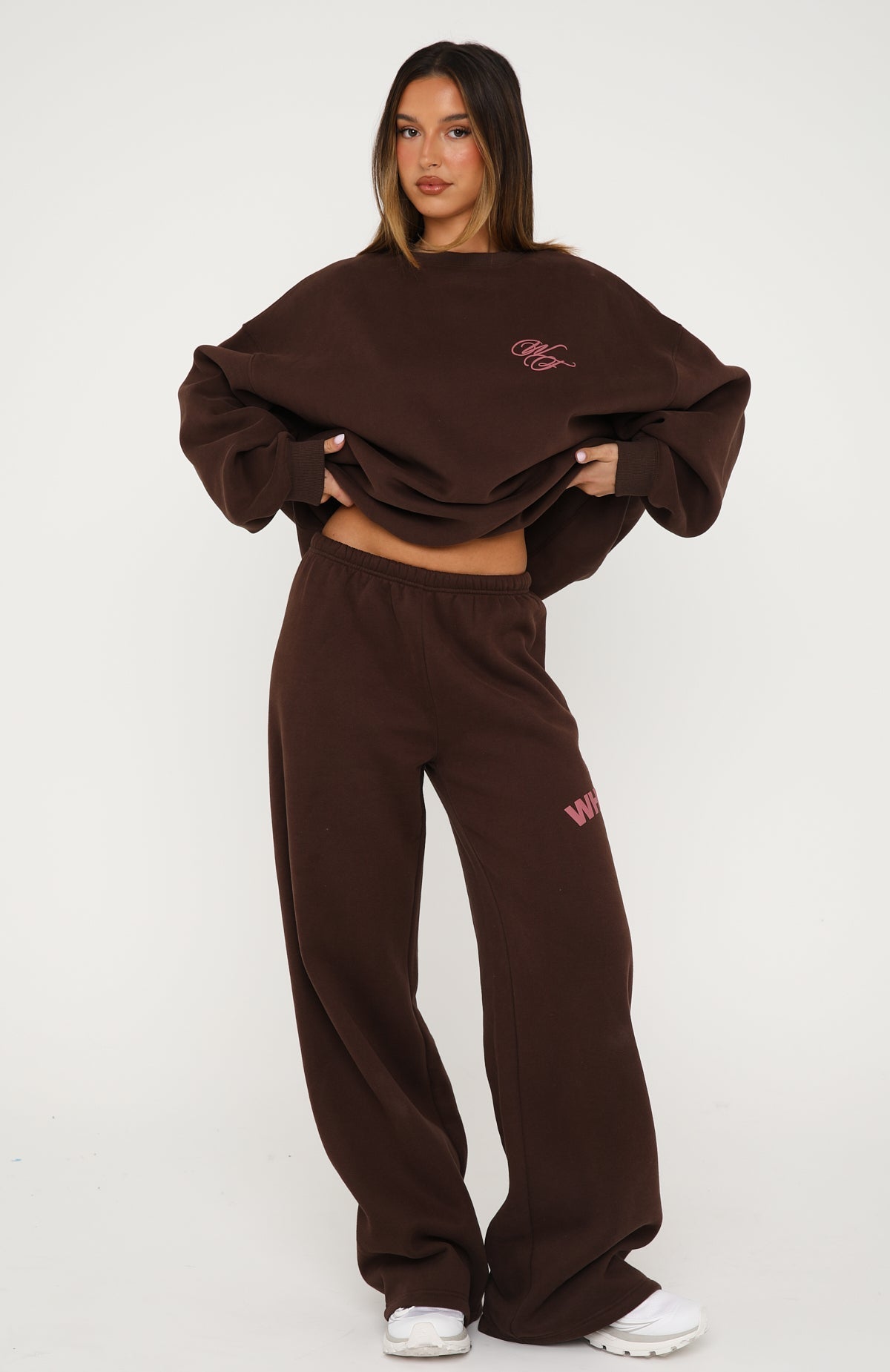 Studio 17 Raven Wide Leg Sweatpants Chocolate