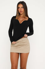 Live Fully Long Sleeve Top Black