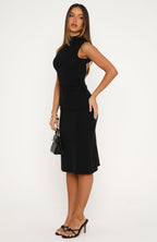 Don't Be Shy Midi Dress Black