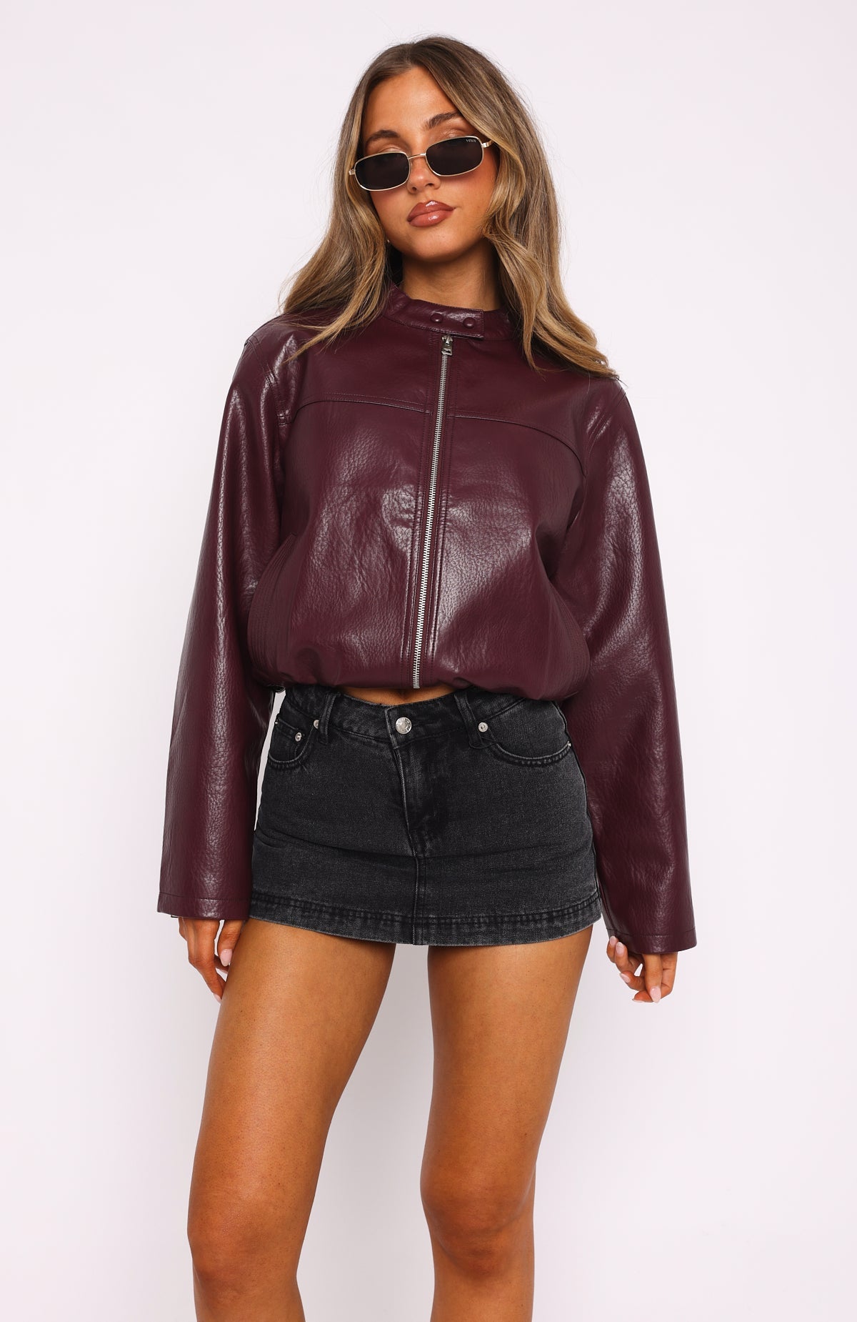 All Your Problems Denim Skort Black Acid Wash