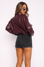 All Your Problems Denim Skort Black Acid Wash