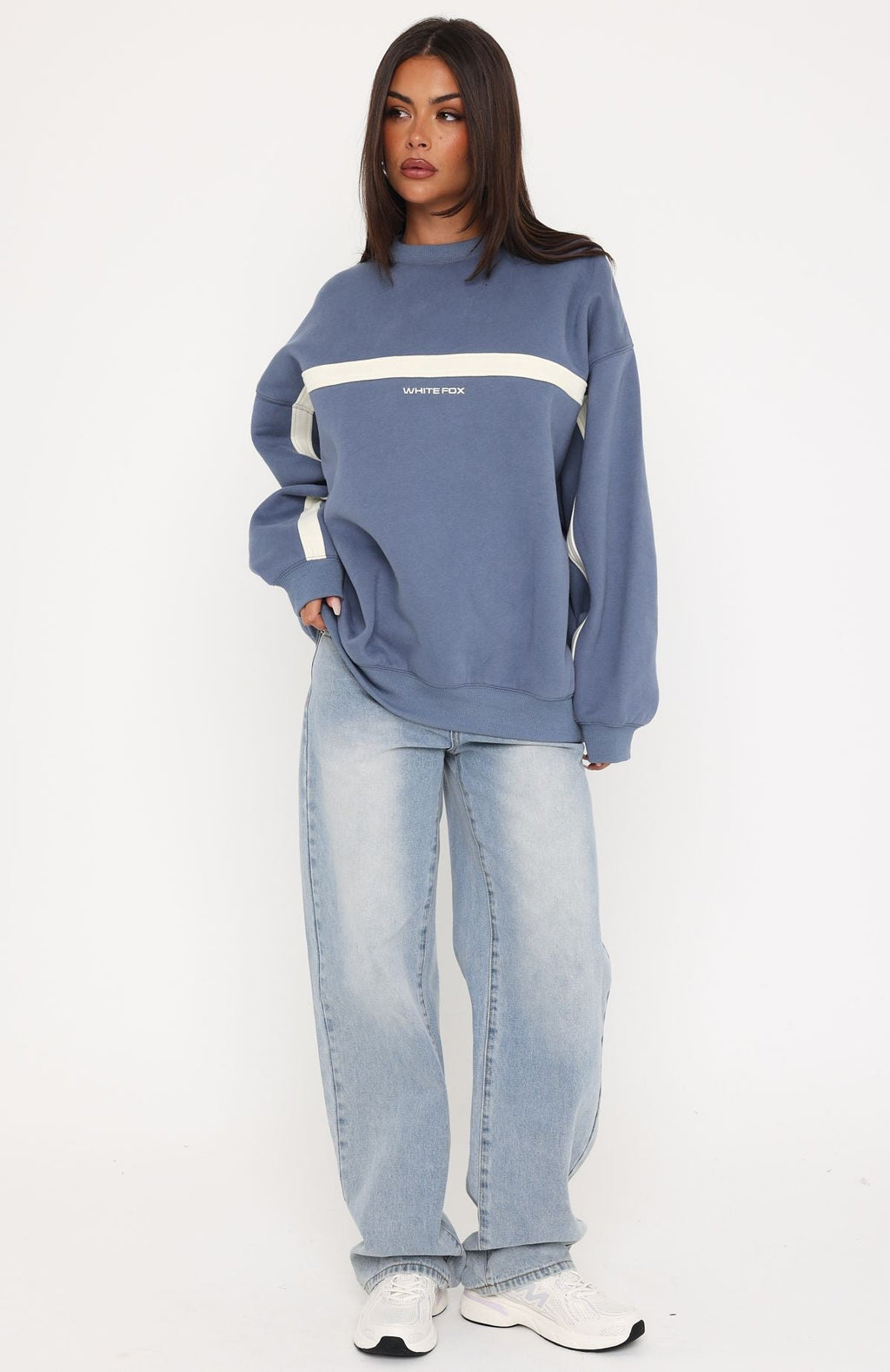 Take Another Chance Oversized Drop Shoulder Sweater Ocean
