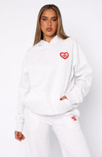 11th Street City Girl At Heart Oversized Hoodie Cherry Glaze