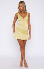 What About Us Mini Skirt Pistachio