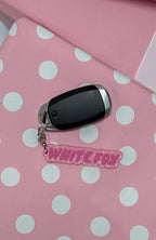 I've Got You Keychain Pink Snowflake