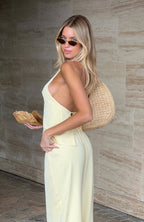Way She Walks Halter Top Butter
