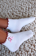 Festive Socks 2 Pack White