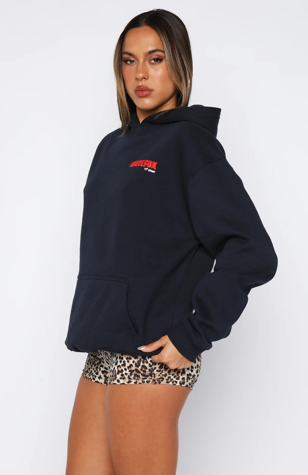11th Street She's So Lucky Oversized Hoodie Blueberry Twist