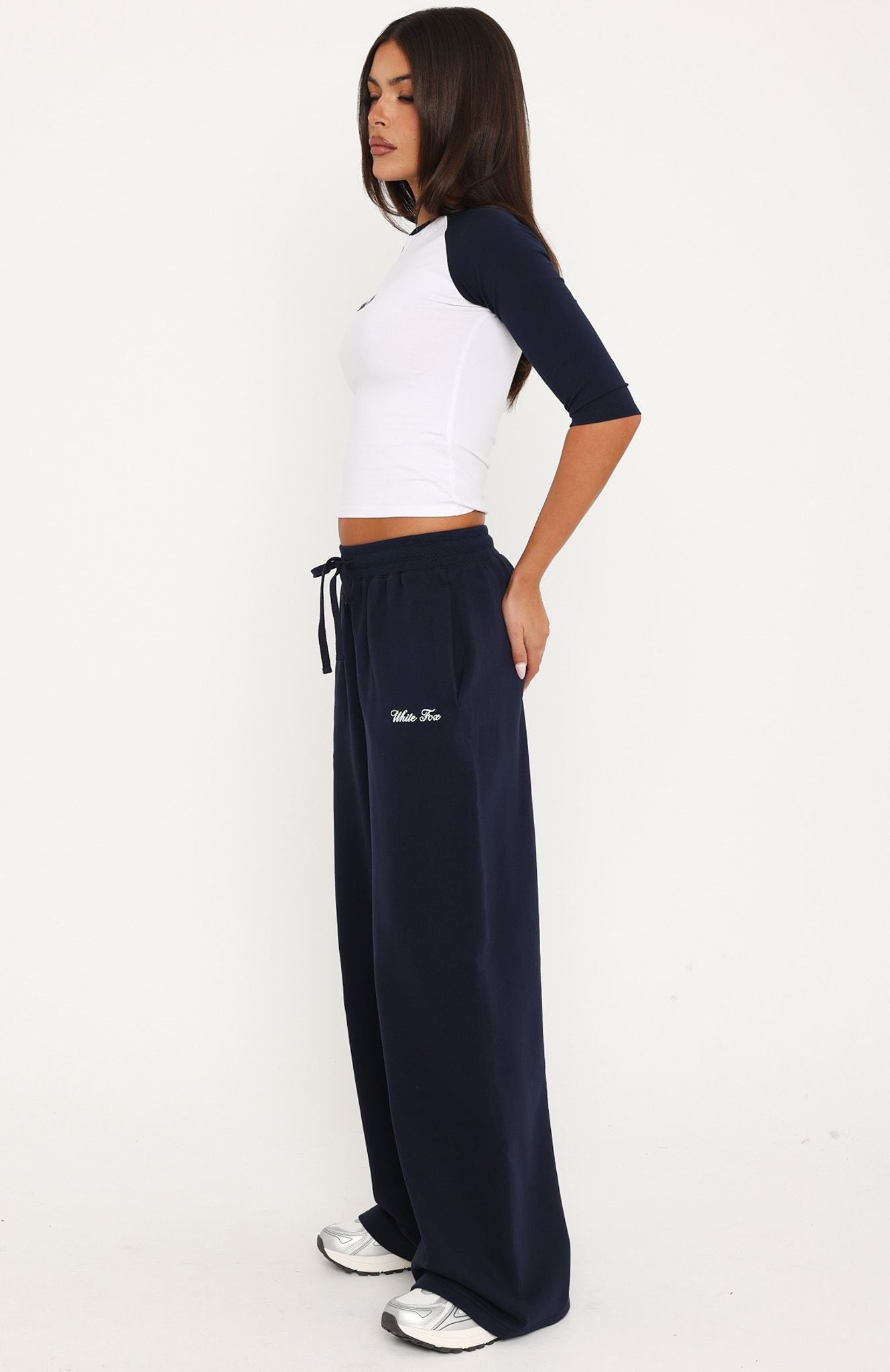 Tatiana Wide Leg Sweapants Navy