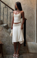 Cool Chaos Midi Skirt Off White