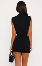 Stole Your Heart Mini Dress Black