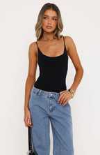 Canyon Moon Seamless Bodysuit Black