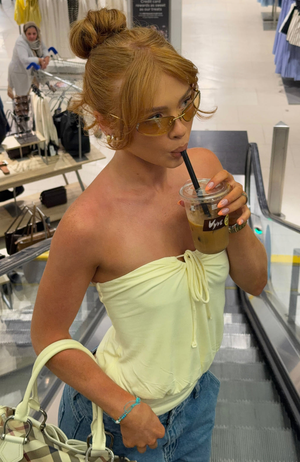 Call Me Maybe Strapless Top Butter