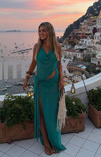 Sunset Club Maxi Dress Ocean Teal