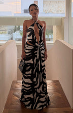 Tropic Isla Maxi Dress Blurred Noir
