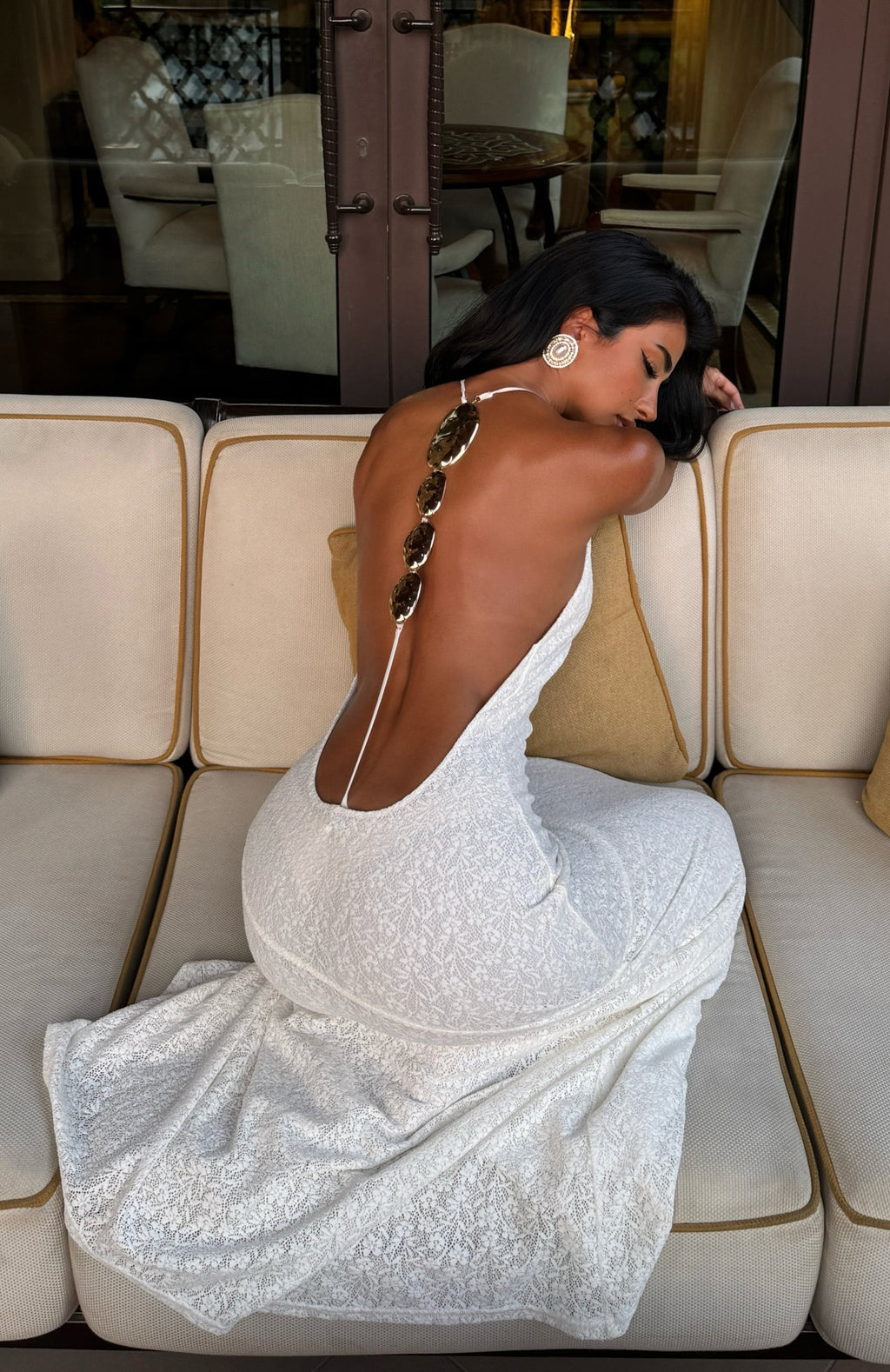 Bare Elegance Maxi Dress Off White