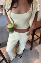 Lazy Kiss Knit Pants Lemon