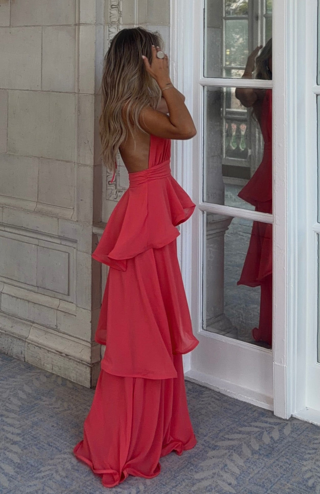 Fairytale Crush Maxi Dress Coral