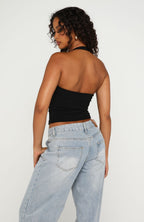 The Less I Know Halter Top Black
