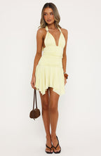 Use Somebody Mini Dress Lemon