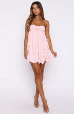 Coral Sands Strapless Mini Dress Pink