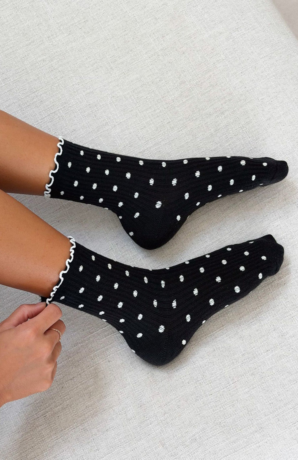 Worth Sharing 2 Pack Socks Cream/Black