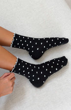 Worth Sharing 2 Pack Socks Cream/Black