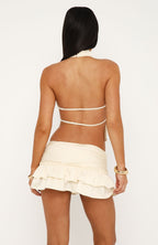 Time Passes Mini Skort Pearl