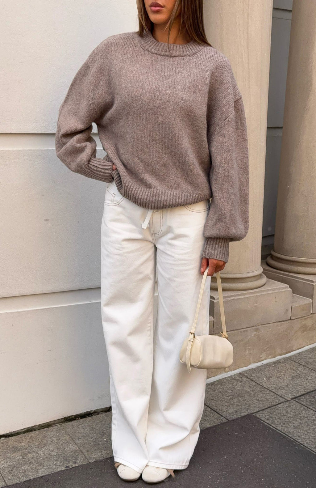 Sashi Knit Sweater Pebble