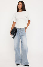 Whisper In Time Short Sleeve Top Grey Marle