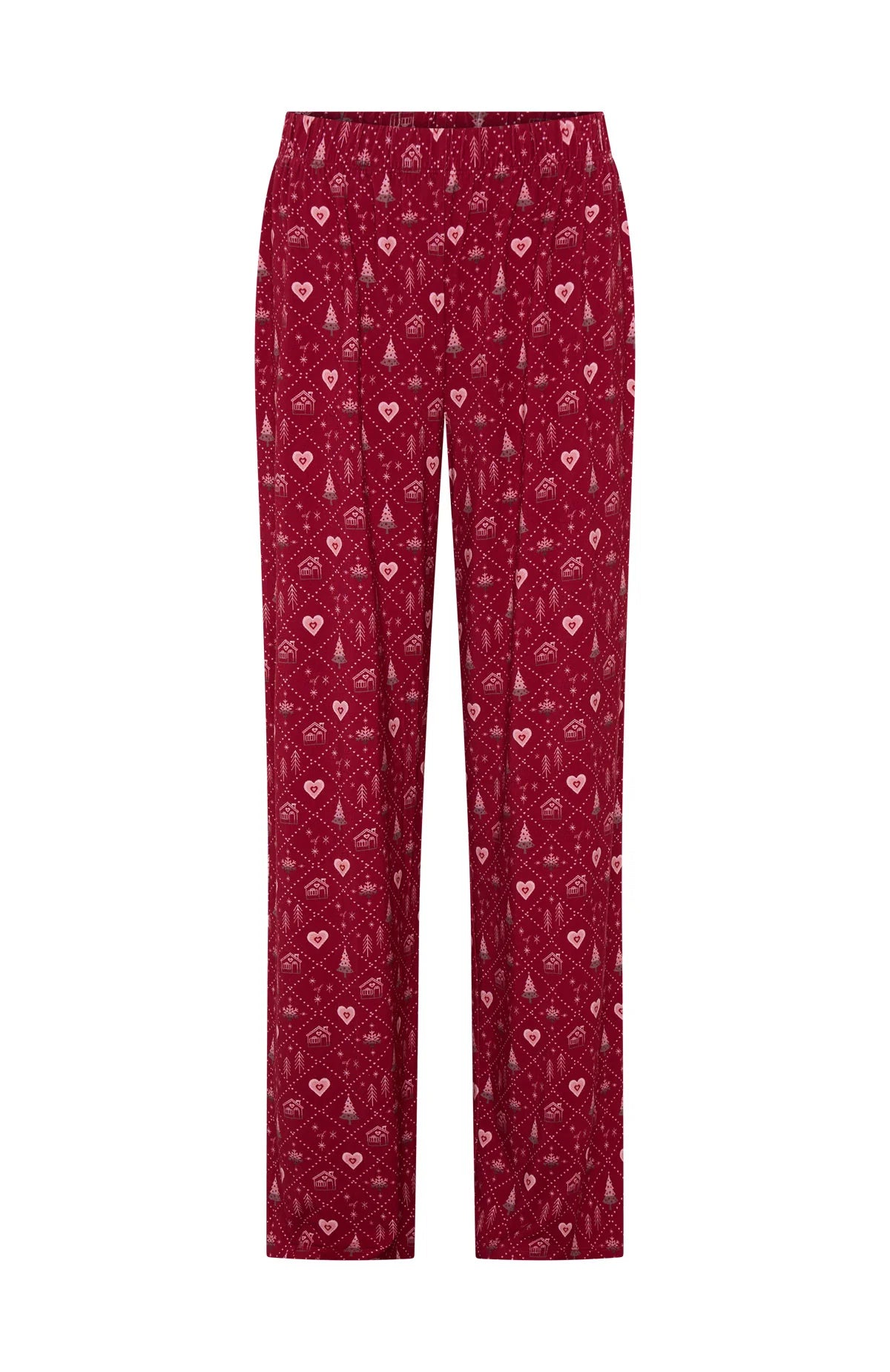 Pillow Talk Printed Long Sleeve Pyjama Set Cherry Noel