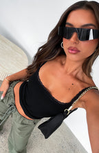 After Midnight Lace Trim Cami Black