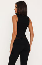 Falling Forever Sleeveless Top Black