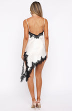 Behind The Light Lace Mini Dress Cream