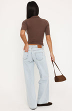 Chelsea Low Rise Straight Leg Jeans Glacier Blue Wash