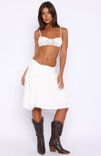 Waves Of You Crochet Top White