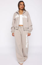 From The Archives Kenzie Boxy Zip Front Hoodie Moon