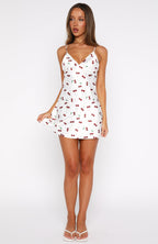 Let's Get Going Mini Dress Cherry