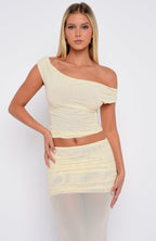 Need Your Heart Off Shoulder Top Cream