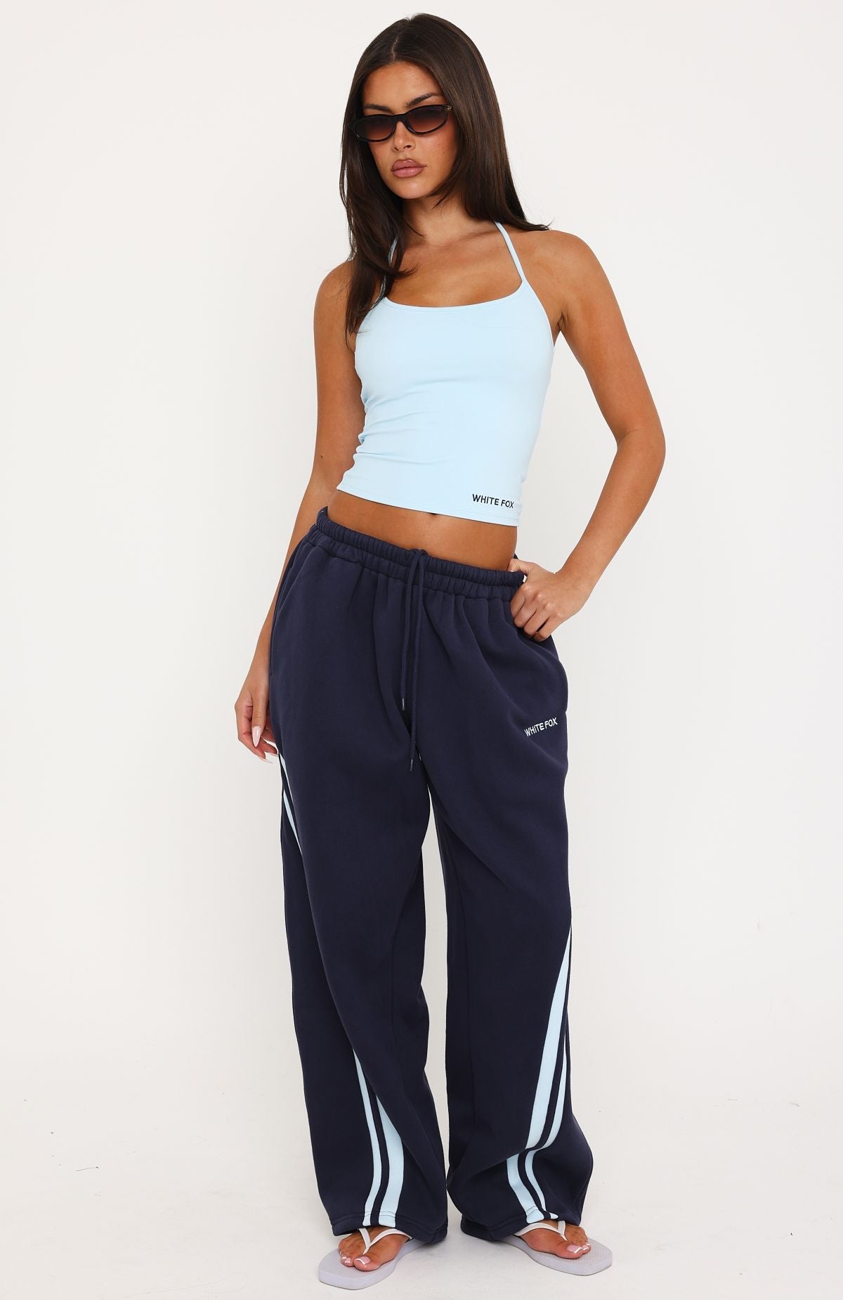 We Both Know Barrel Leg Sweatpants Navy