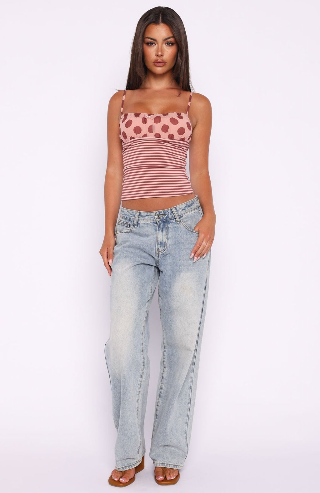 Sucker For You Top Pink Stripe